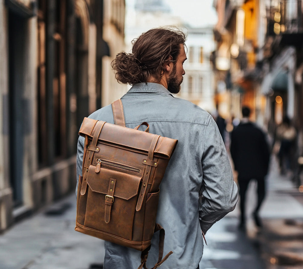 Men's Leather Rucksack | Ellora