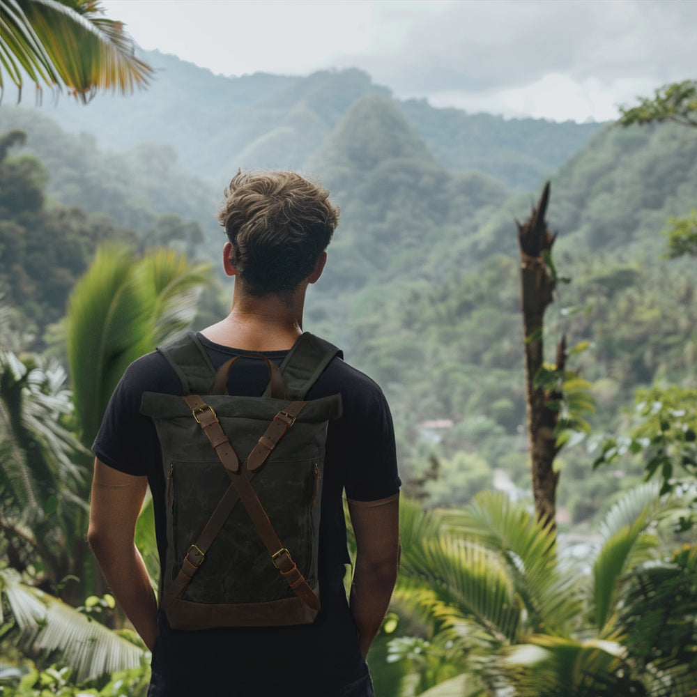 Canvas Rucksack Backpack  | Mount Vesuvius