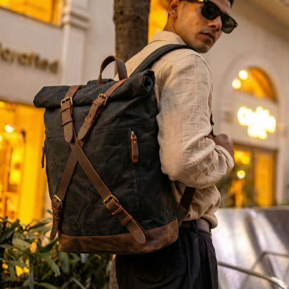 Canvas Rucksack Backpack  | Mount Vesuvius