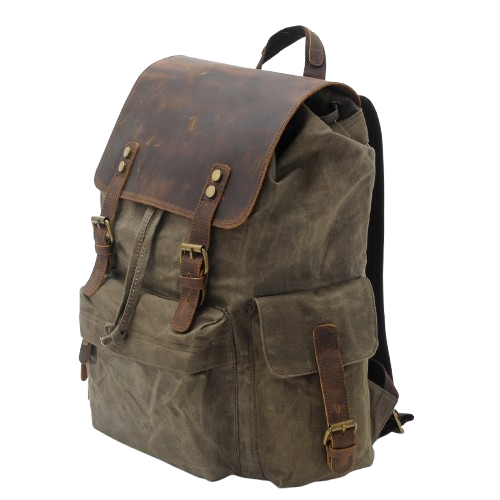 Waxed Canvas Backpack  | Mount Rainier
