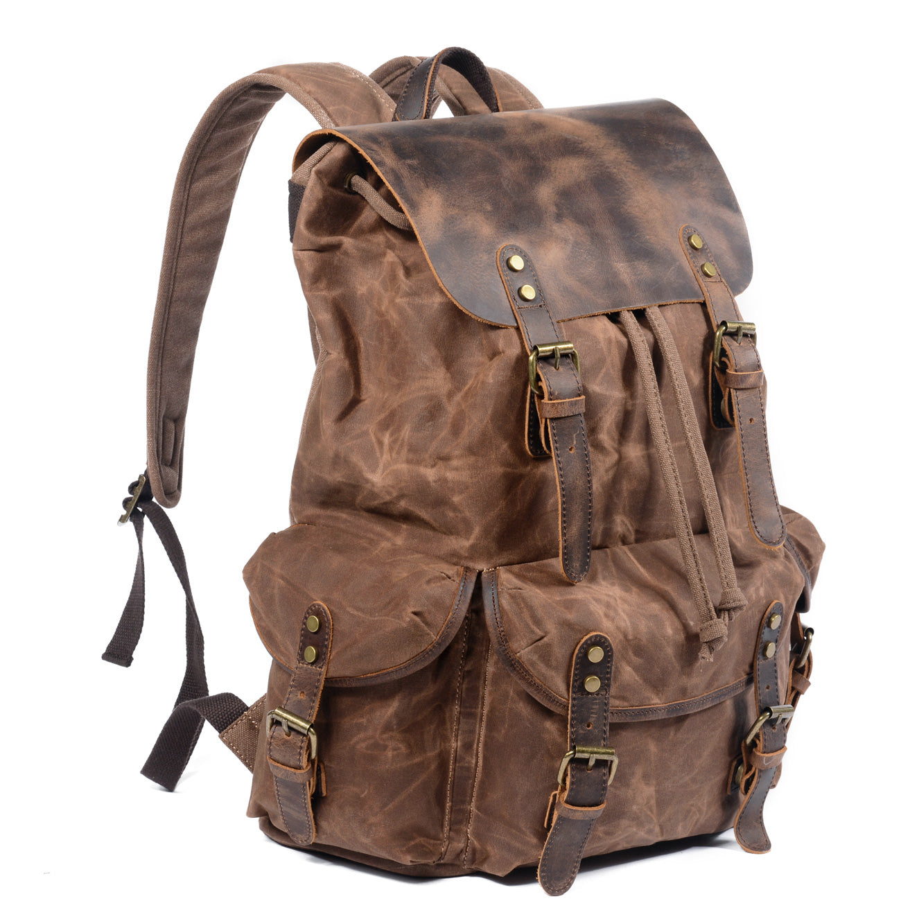 Canvas Leather Backpack  | Amazon