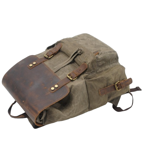 Waxed Canvas Backpack  | Mount Rainier
