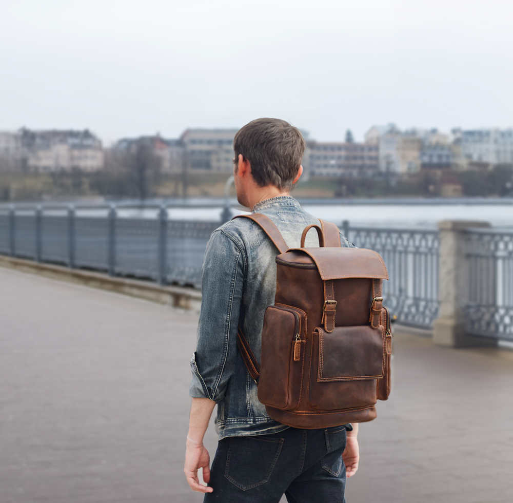 Leather Laptop Backpack | Lascaux