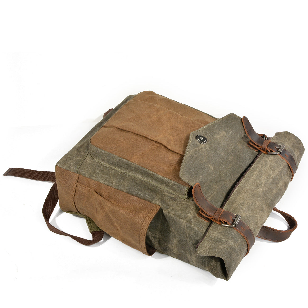 Waxed Canvas Roll Top Backpack  | Mont Blanc