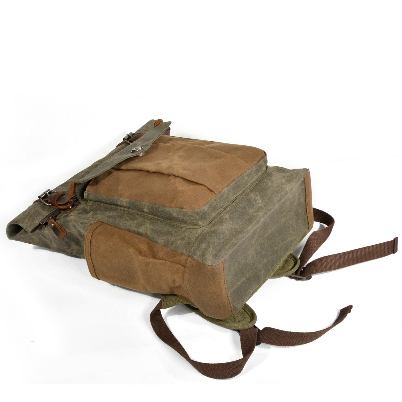 Waxed Canvas Roll Top Backpack  | Mont Blanc