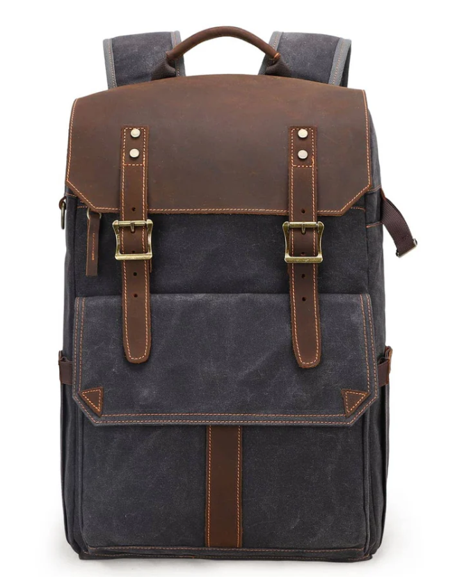 Stylish Mount Aoraki camera backpack with durable design and leather accents, perfect for photographers on the go.