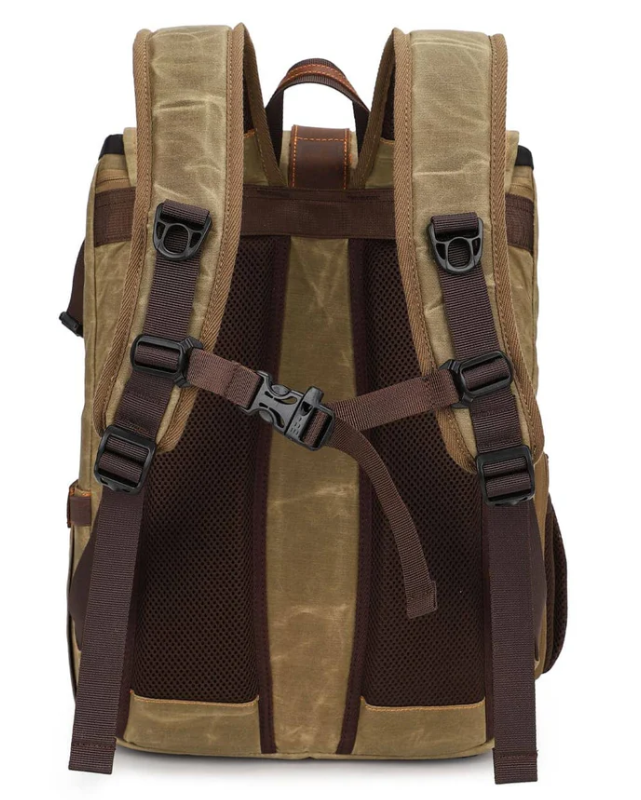 Durable canvas camera backpack by Kruger, featuring adjustable straps and a sleek design for photographers.