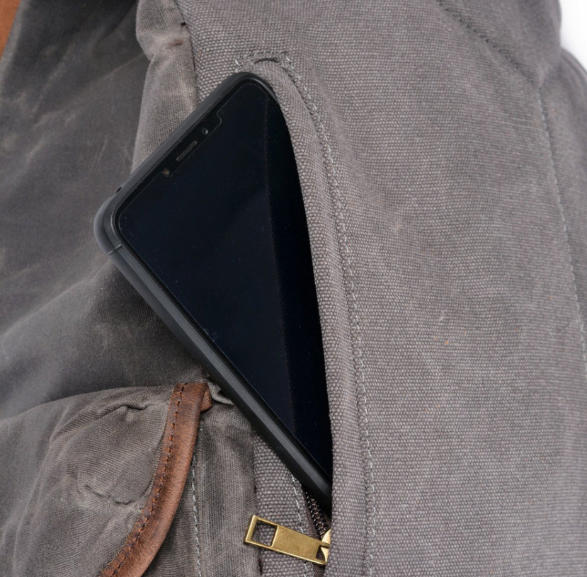 Canvas Leather Backpack  | Amazon