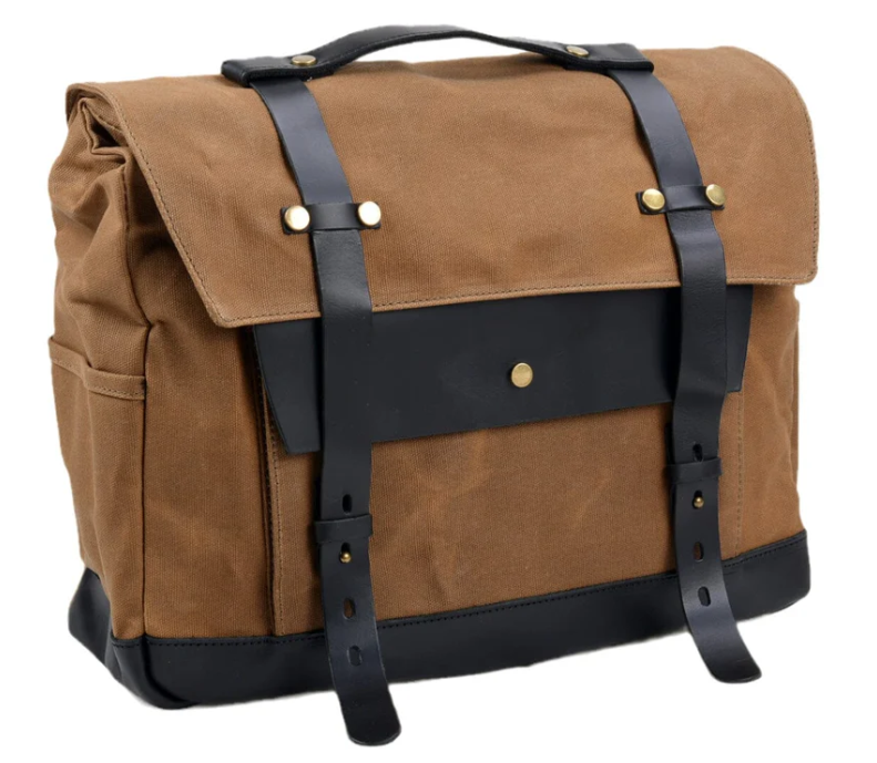Canvas Motorcycle Saddlebag  | Borneo