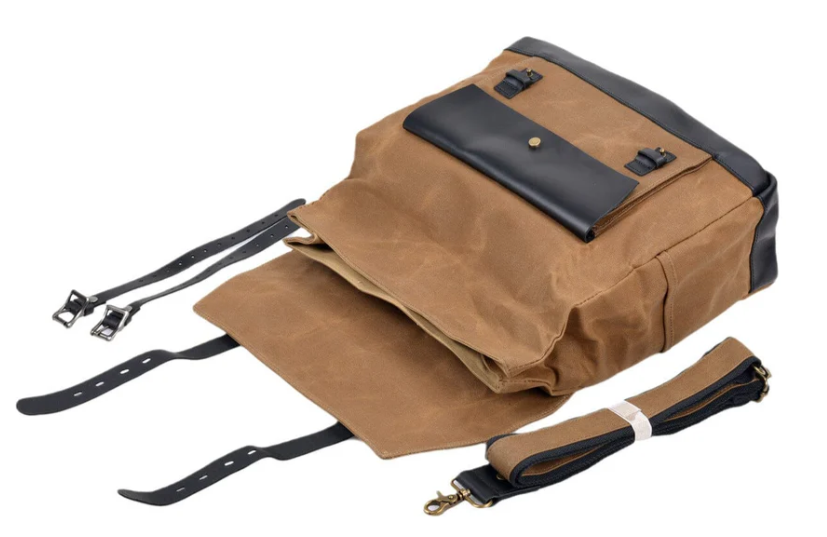 Canvas Motorcycle Saddlebag  | Borneo
