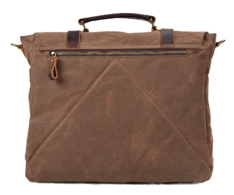 Canvas and Leather Messenger Bag | Rhine