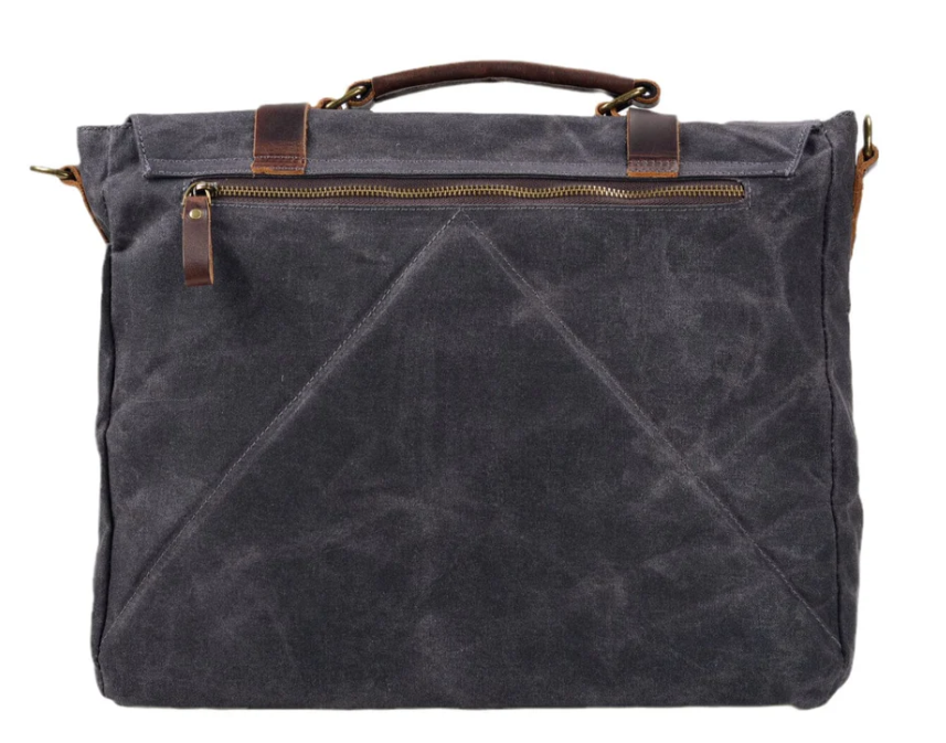 Canvas and Leather Messenger Bag | Rhine