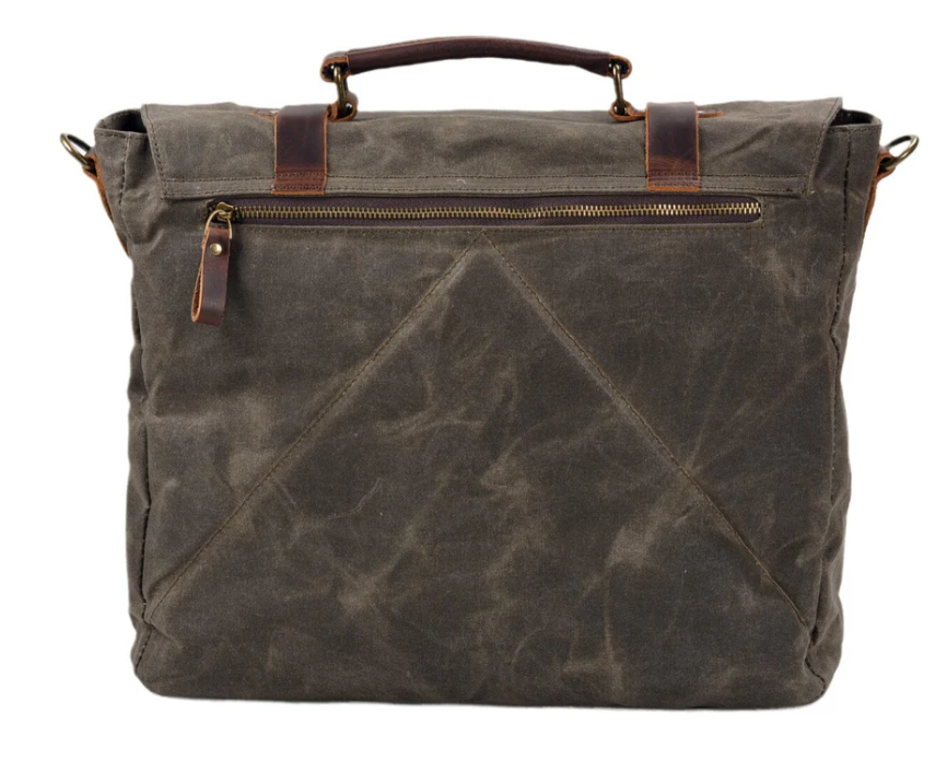 Canvas and Leather Messenger Bag | Rhine