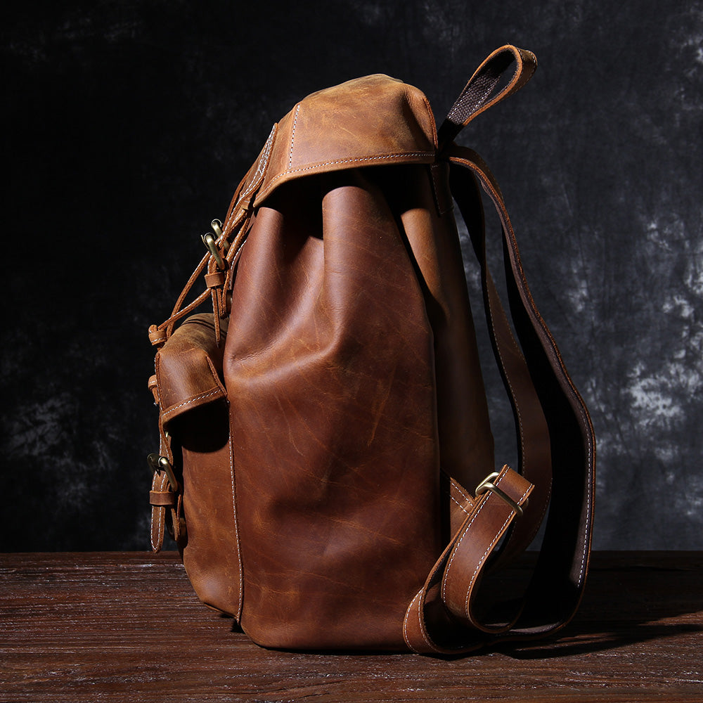 Leather Knapsack | Red Sea