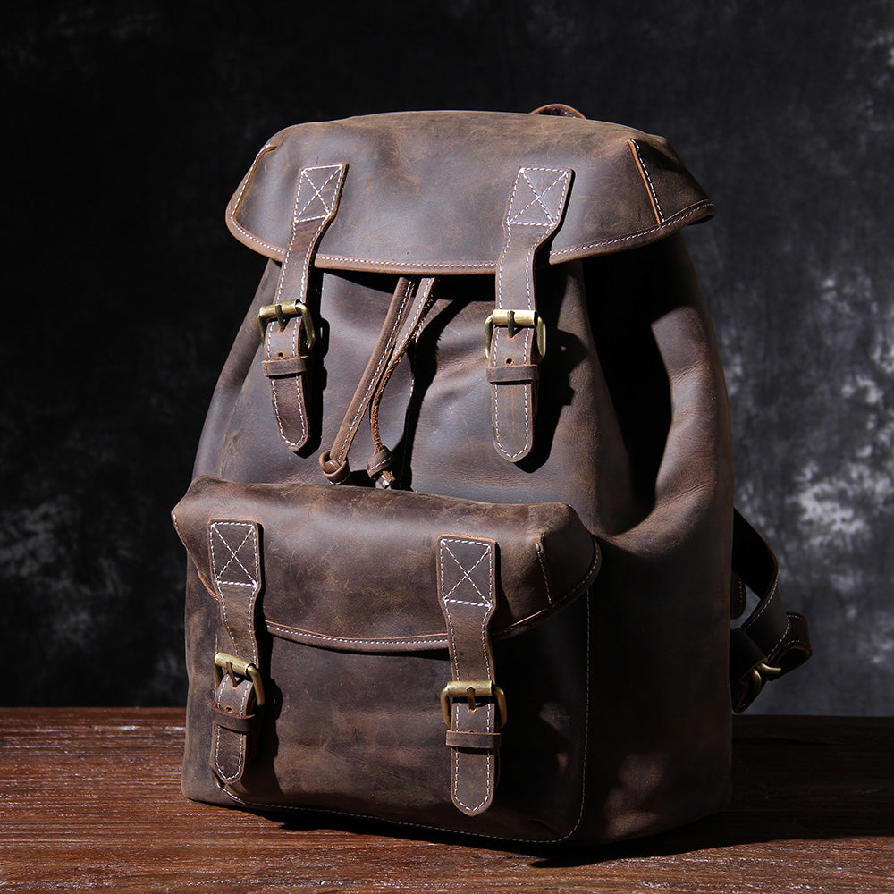 Leather Knapsack | Red Sea