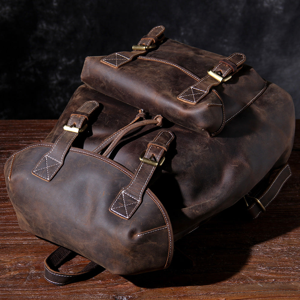 Leather Knapsack | Red Sea