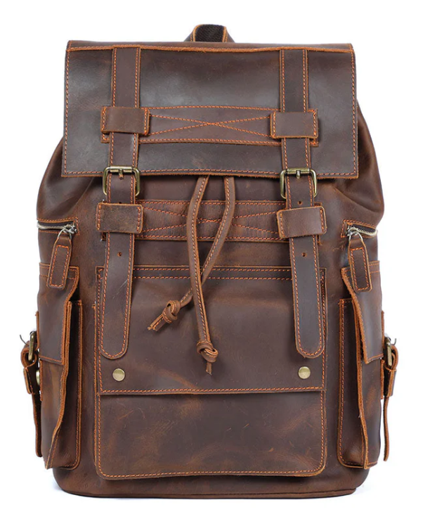 Leather Backpack Brown | Waitomo