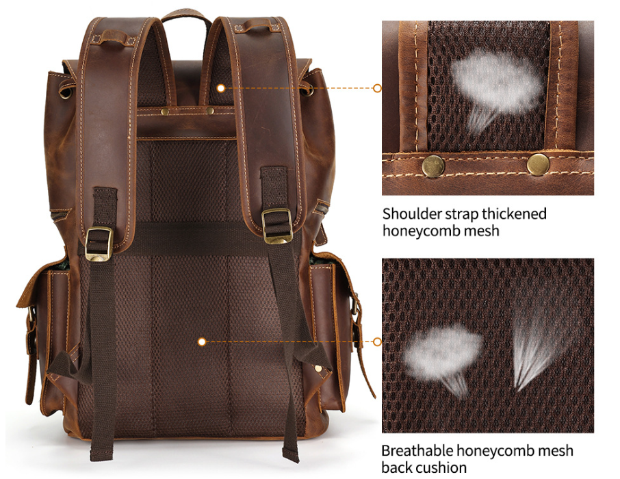 Leather Backpack Brown | Waitomo