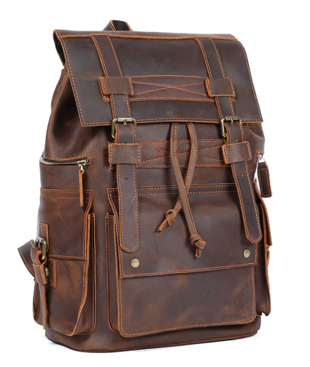 Leather Backpack Brown | Waitomo