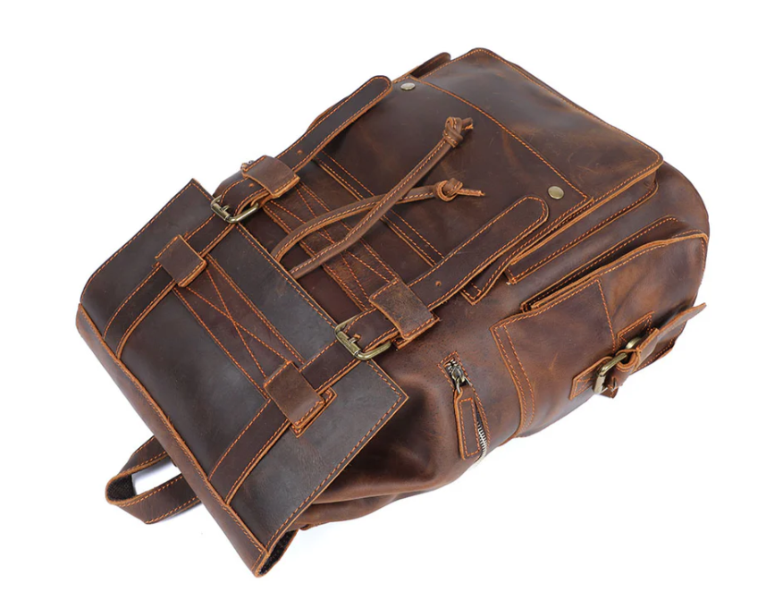 Leather Backpack Brown | Waitomo