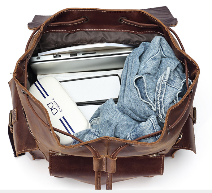Leather Backpack Brown | Waitomo