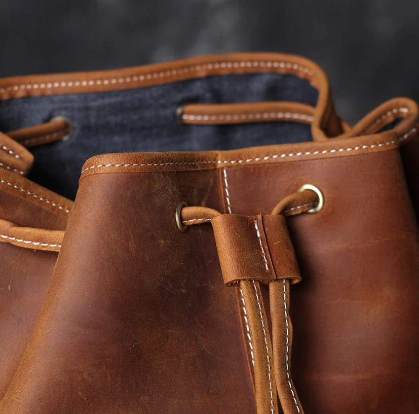 Leather Knapsack | Red Sea