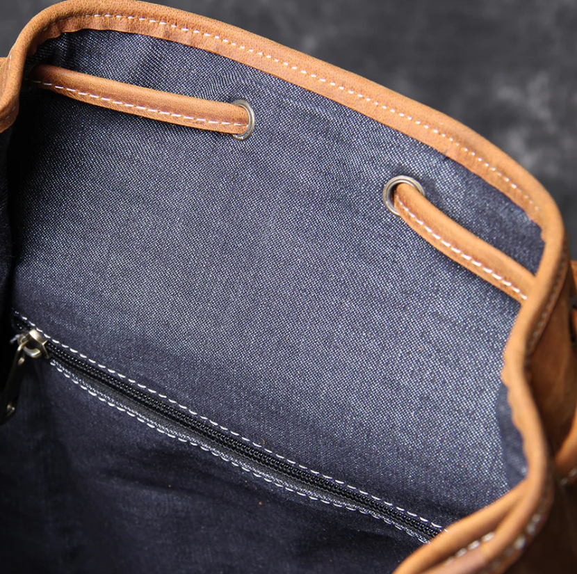Leather Knapsack | Red Sea