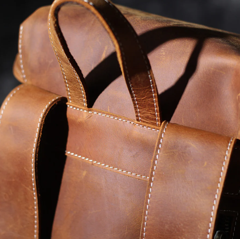 Leather Knapsack | Red Sea