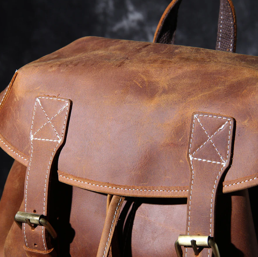 Leather Knapsack | Red Sea