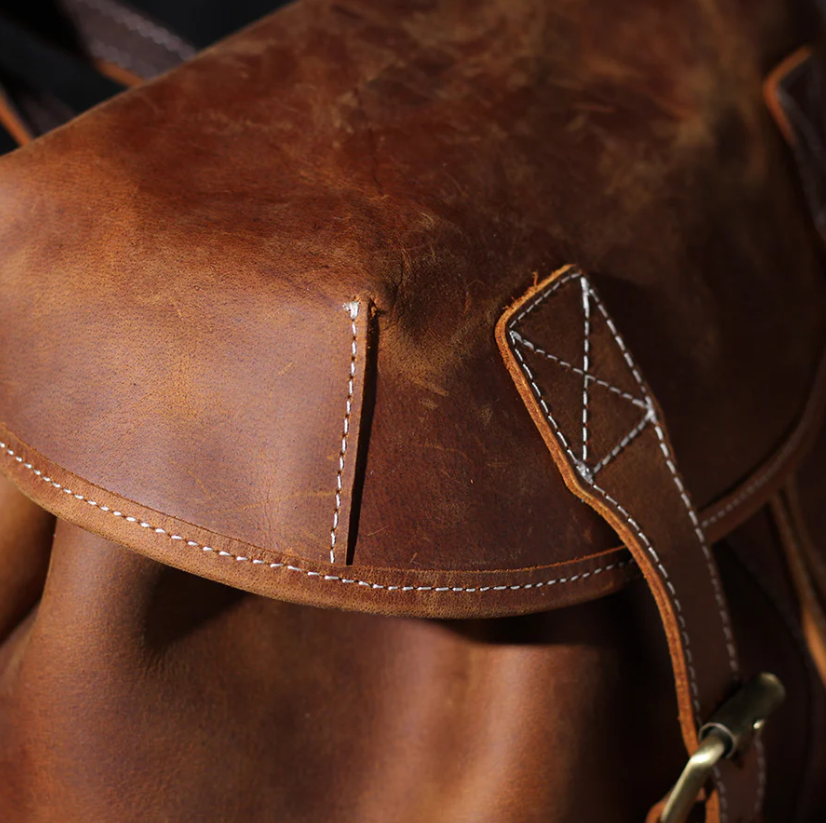 Leather Knapsack | Red Sea