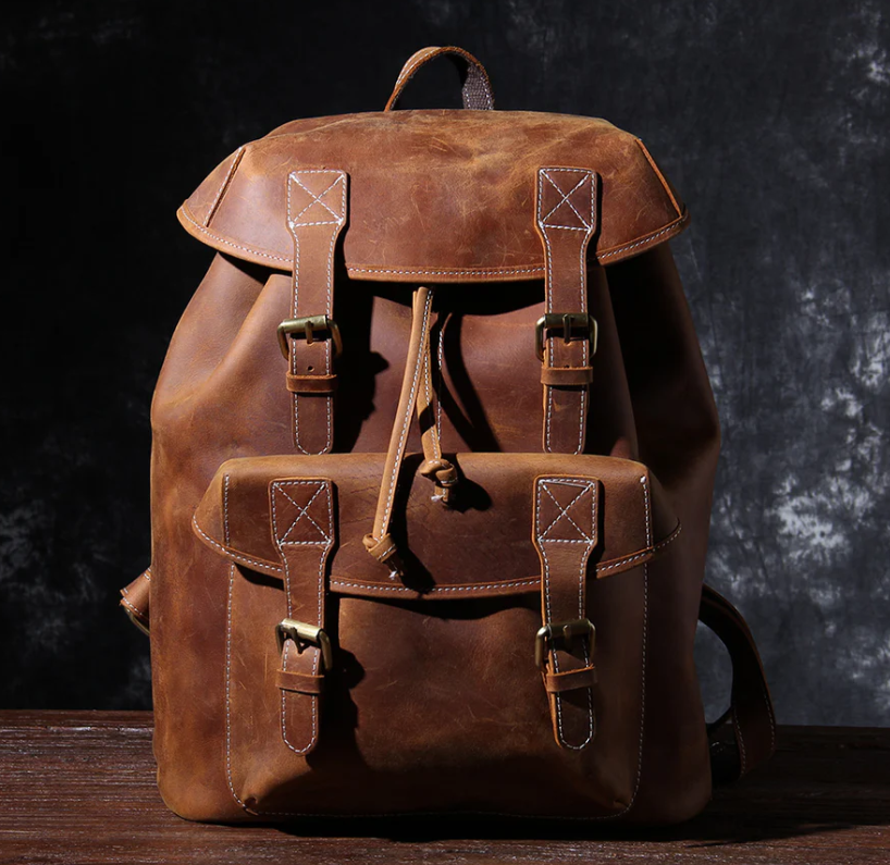 Leather Knapsack | Red Sea
