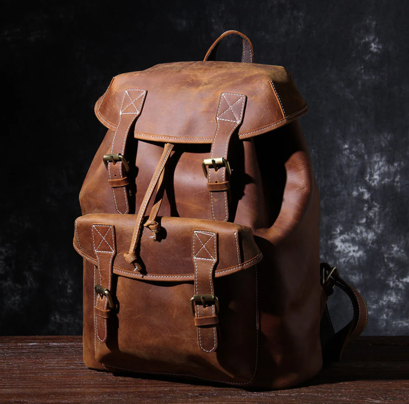 Leather Knapsack | Red Sea
