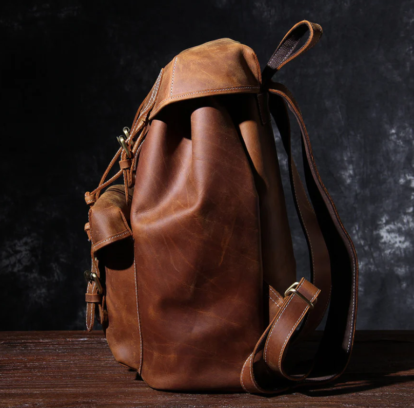 Leather Knapsack | Red Sea