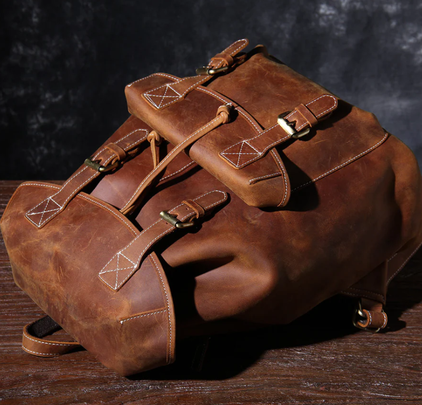 Leather Knapsack | Red Sea