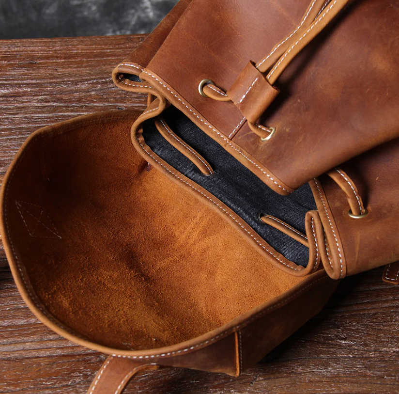Leather Knapsack | Red Sea