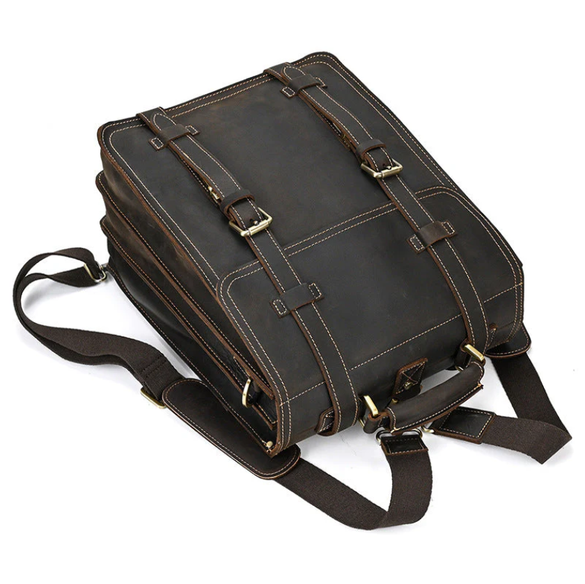 Stylish leather rucksack by Smokies with adjustable straps and sturdy design, perfect for travel and everyday use.