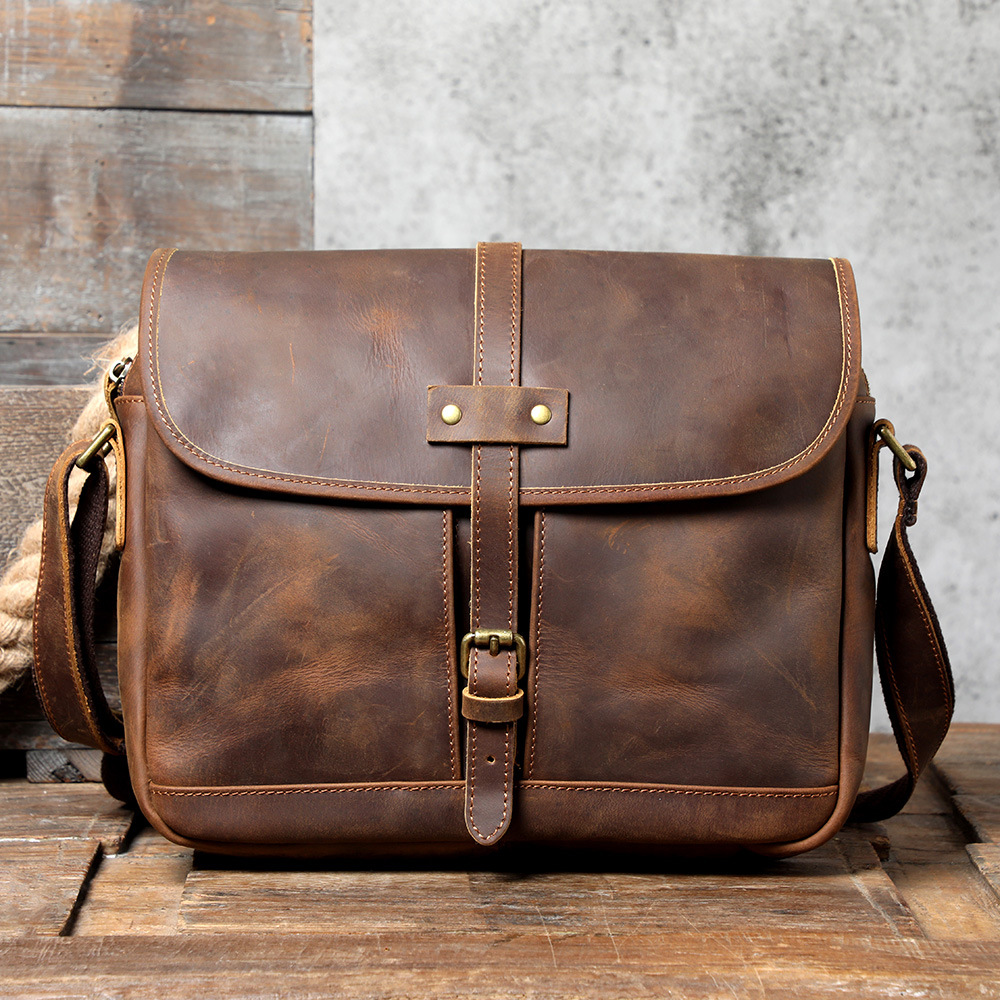 Vintage Leather Messenger Bag | Petra