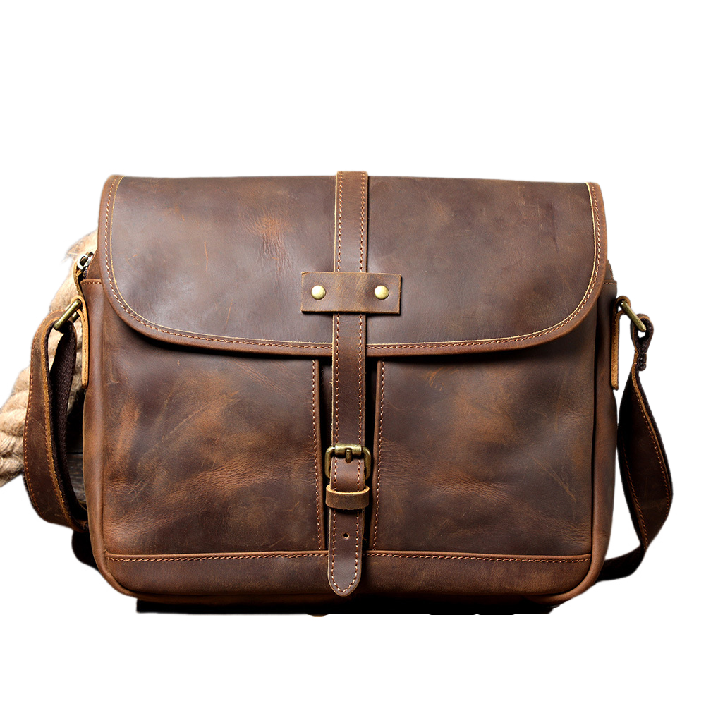 Vintage Leather Messenger Bag | Petra