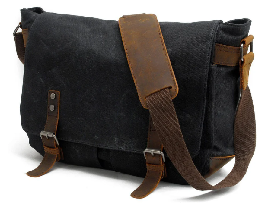 Retro shoulder bag by Yangtze featuring durable canvas and leather accents, perfect for stylish everyday use.