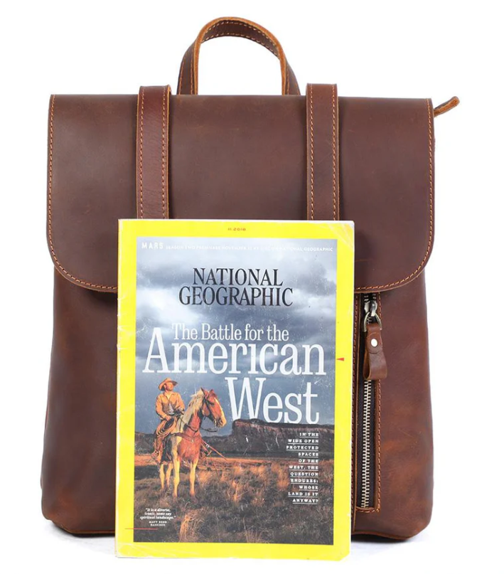 Small Leather Rucksack  | Atlantic Ocean
