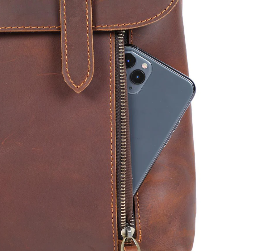 Small Leather Rucksack  | Atlantic Ocean