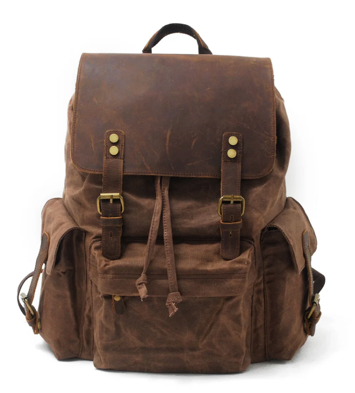 Waxed Canvas Backpack  | Mount Rainier