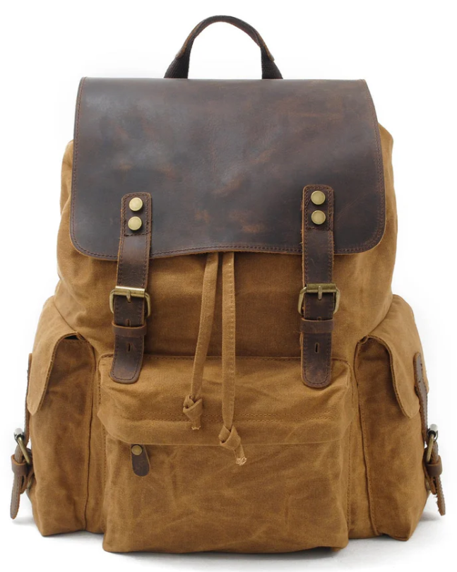 Waxed Canvas Backpack  | Mount Rainier