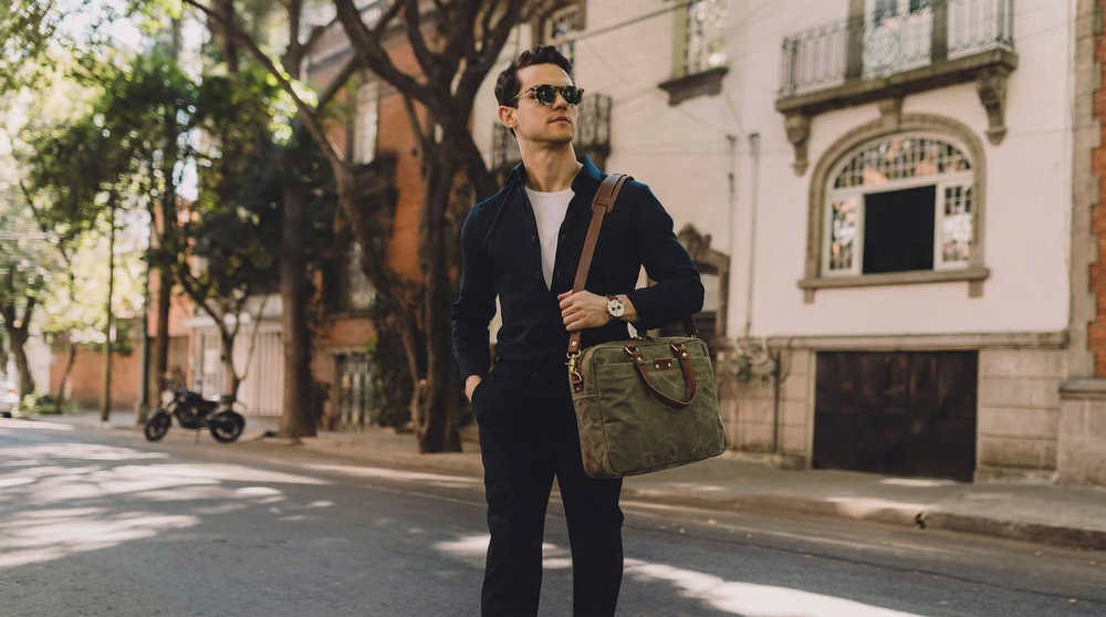 Canvas Laptop Messenger Bag  | Great Barrier Reef