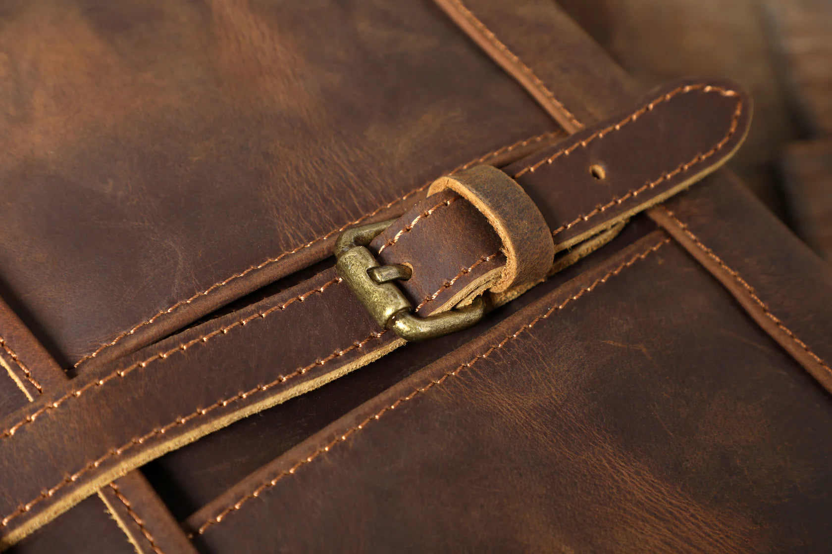 Vintage Leather Messenger Bag | Petra