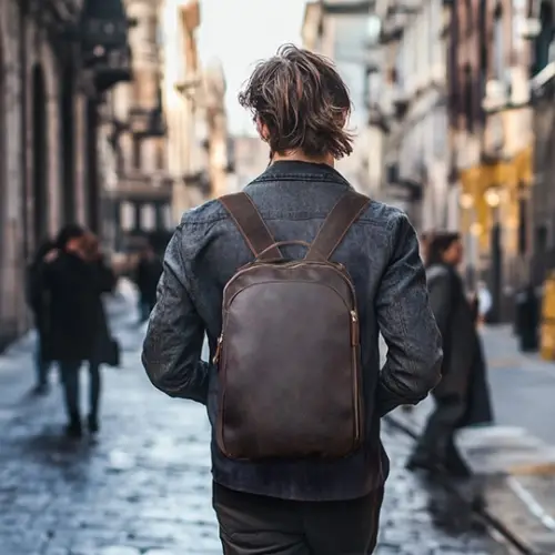 Tan Leather Rucksack | Dead Sea