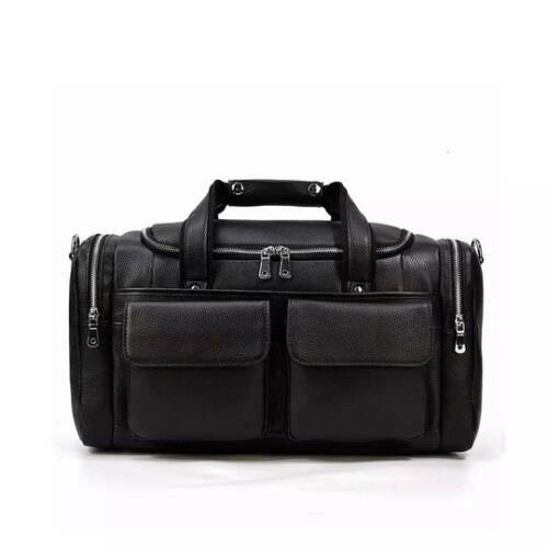 Black Leather Duffle Bag | Norwegian Fjords