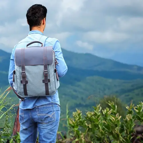 Small Canvas Backpack | Mount Elbrus