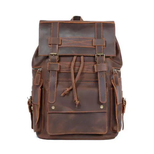 Leather Backpack Brown | Waitomo