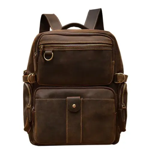 Brown Leather Backpack | Skocjan